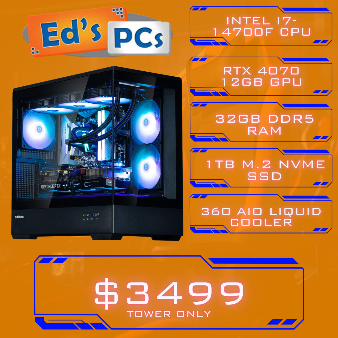 Pre-Built Zalman P30 Gaming PC I7 32GB 1TB RTX 4070 Pre-Built Zalman P30 Gaming PC I7 32GB 1TB RTX 4070
